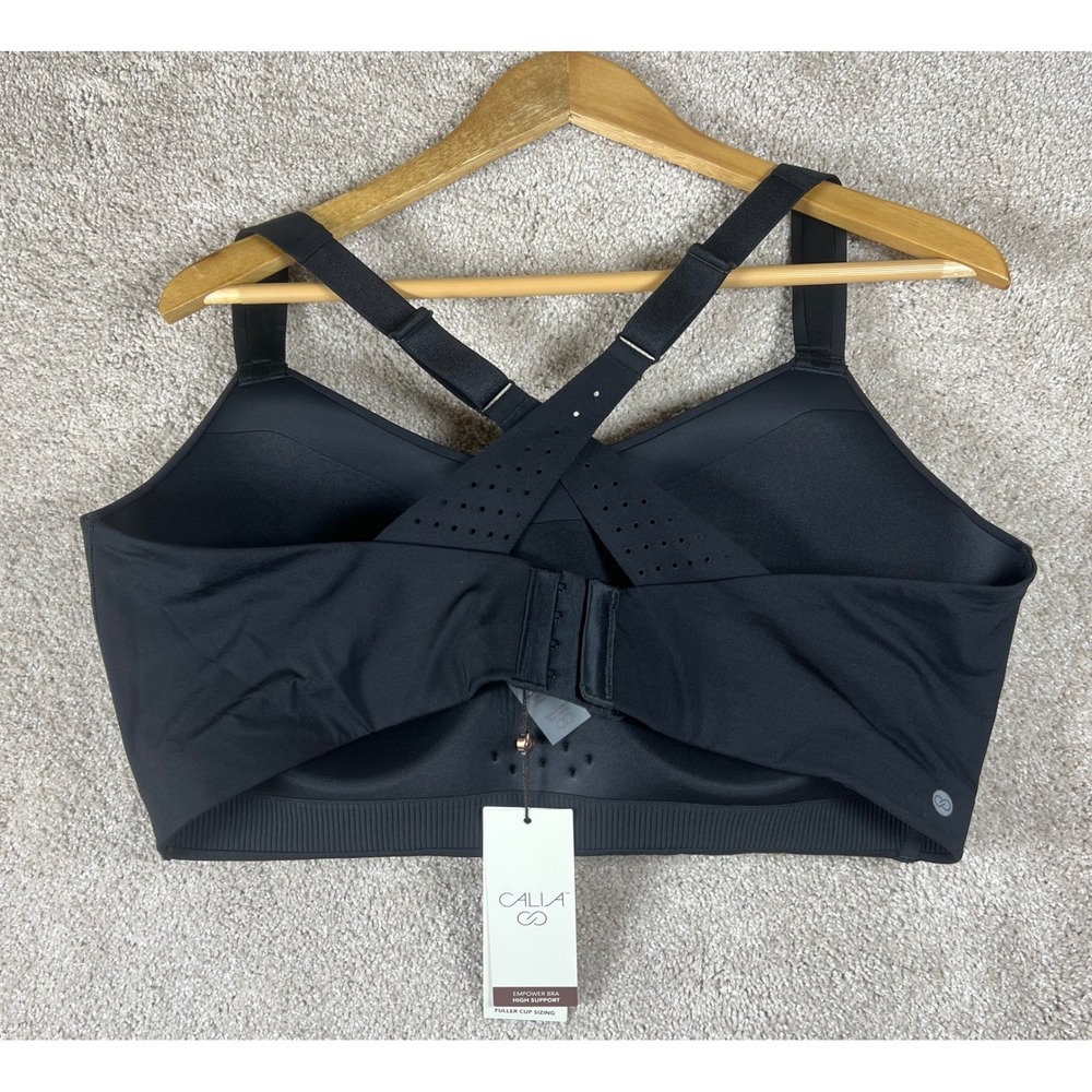 CALIA Empower High Support Sports Bra Pure Black 42D WAX37111E New With Tags - Picture 4 of 13